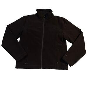 Winter Park Womens Soft Shell Jacket Full Zip Fleece Lined Outdoor Black Large